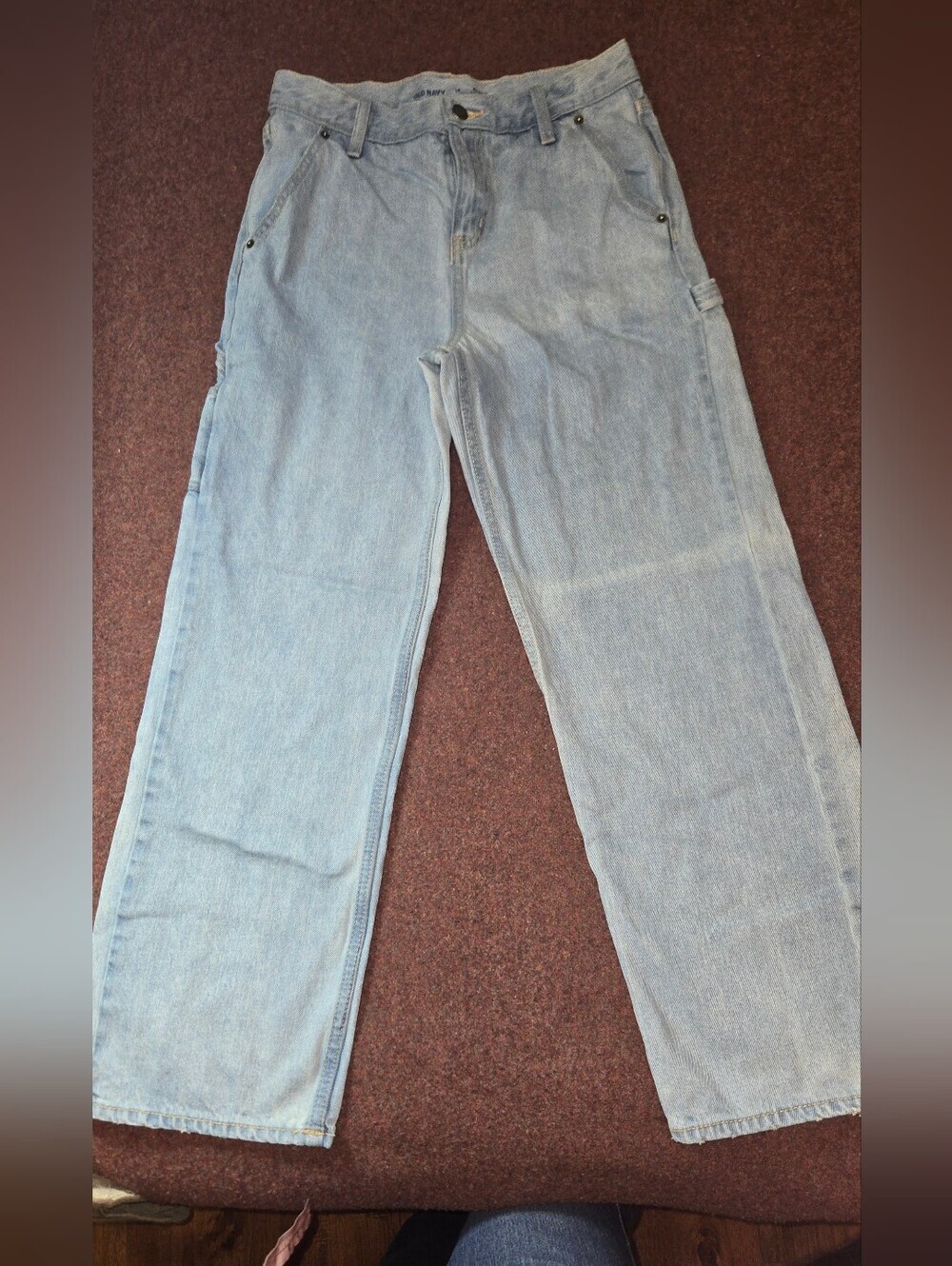 Old Navy Baggy Carpenter Jean Light Wash Boys Size 14